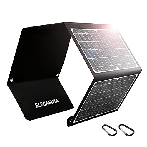 ELECAENTA 30W PD18W Cargador Solar Portátil 3 Puertos USB...