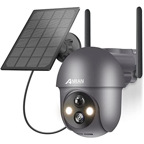 ANRAN 2K Cámara Vigilancia WiFi Exterior Solar, Detección...