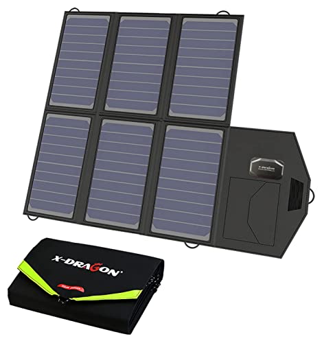Cargador Solar portátil X-DRAGON 40W (5V USB + 18V DC)...