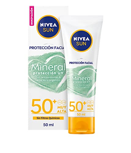 NIVEA SUN Protección Facial UV Mineral FP50+ (1 x 50 ml),...