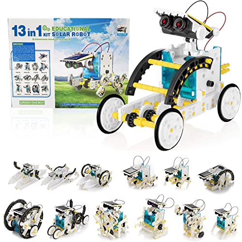 Stem Juguete Robot Solar Kit,13 en 1 Juguetes de Robot Solar...