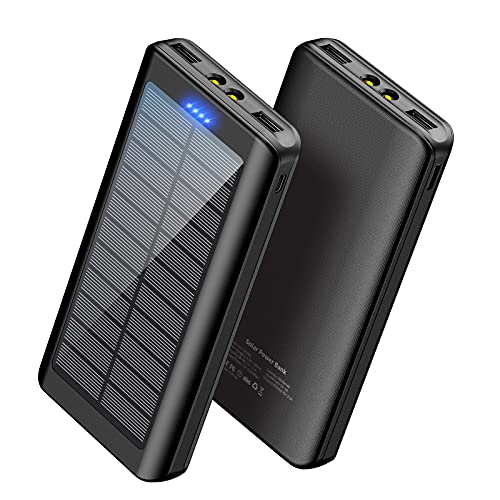 Power Bank 30000mAh Cargador Solar: Batería Externa Móvil...