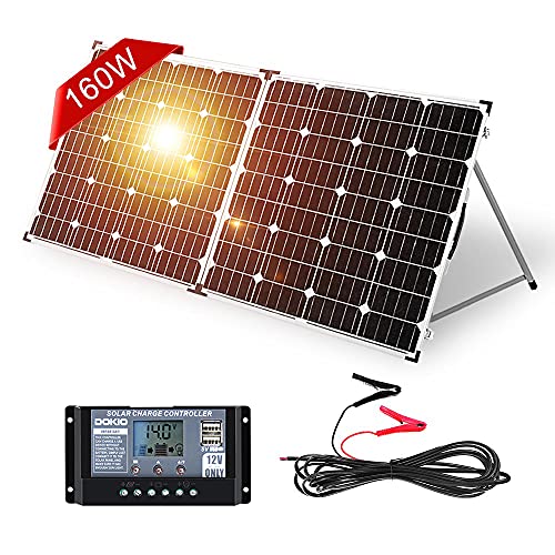 DOKIO 160 W 18 V Panel solar plegable portátil para...
