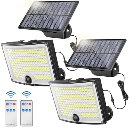 Ortiny Luz Solar Exterior 【202 LED | 3 Modos | IP65 | 2...